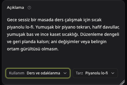Sakin bir piyano ve ders fikriyle doldurulmuş gerçek Lo-fi açıklama alanı