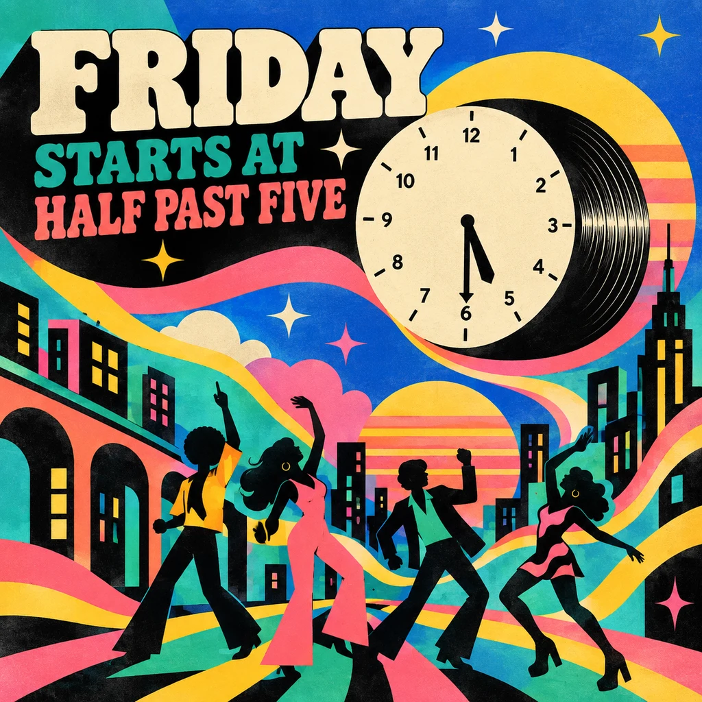 Friday starts at half past five cover artwork