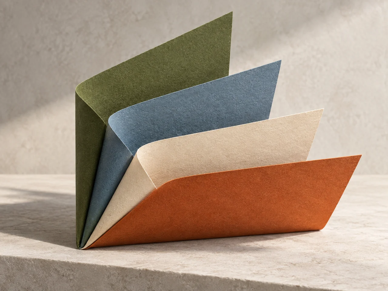Folded paper layers illustrate the parts within a mixed source