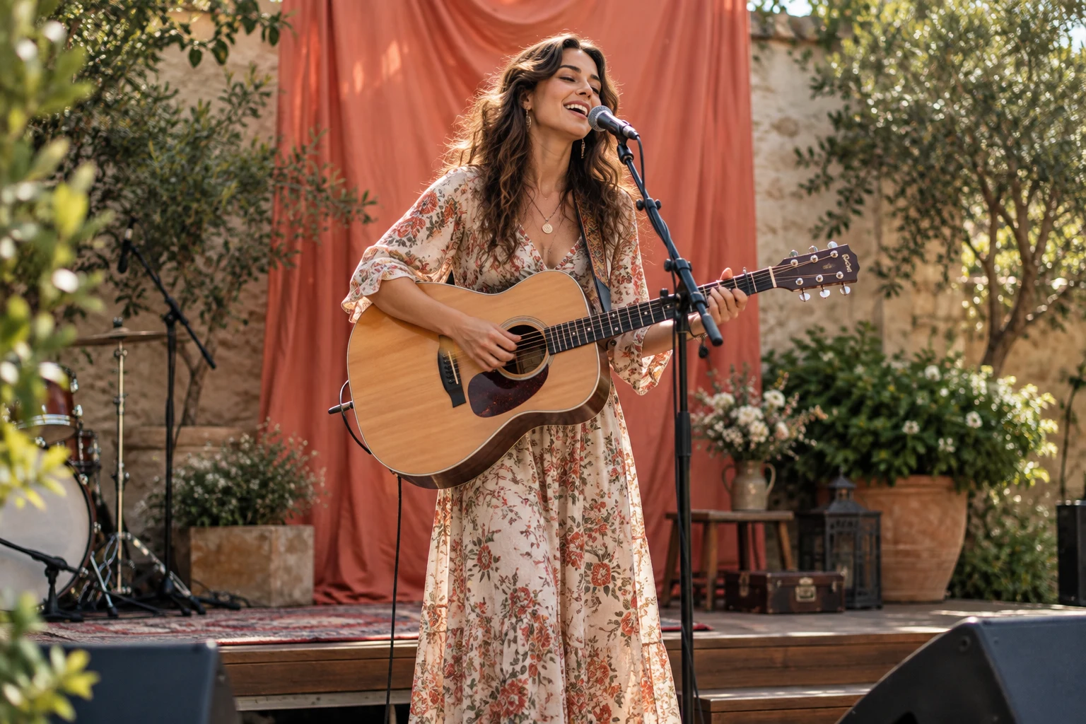 Text to Song: acoustic musical performance