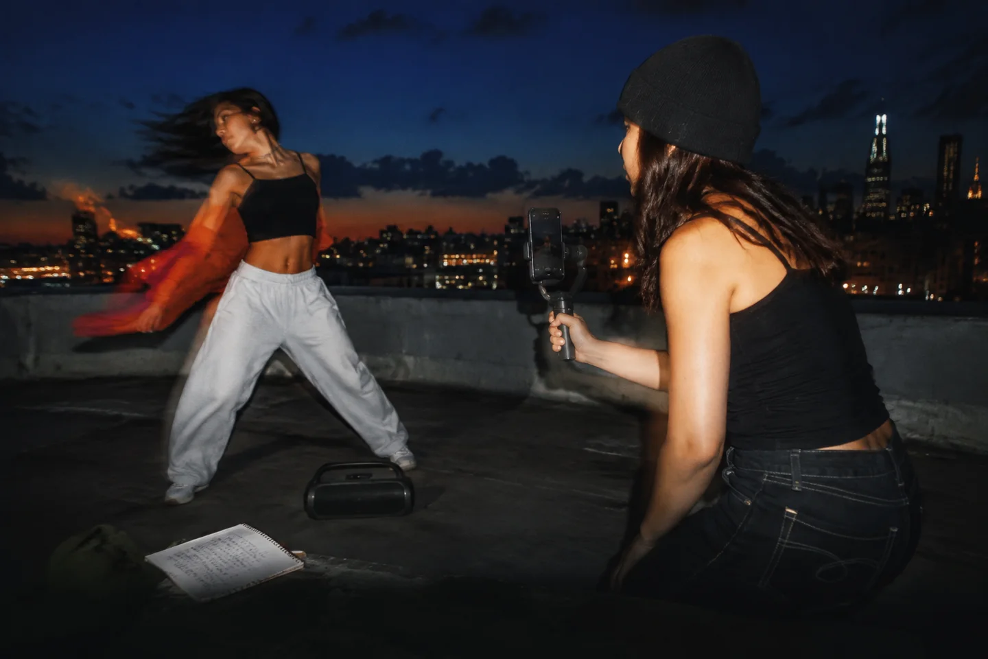 Short-form video paced to an energetic song