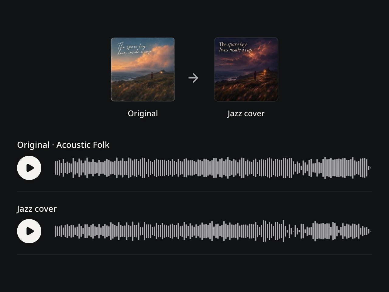 Song Cover: actual public example preview UI