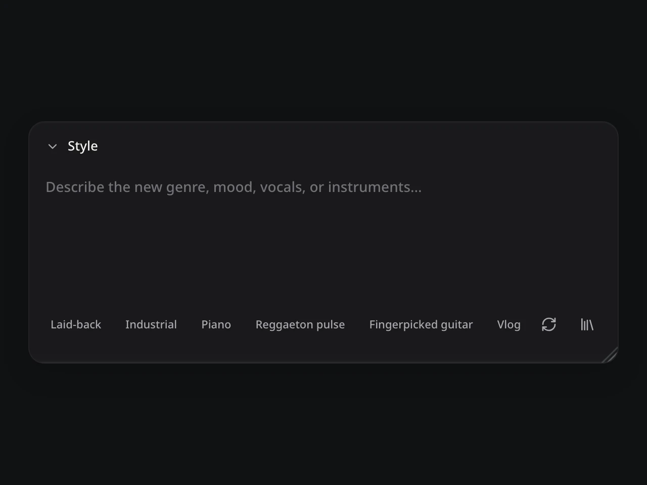 Song Cover: actual direction controls UI
